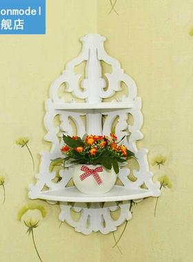 Vintage Wooden Wall Rack Decor Floral Hallow Out Wood Wall C