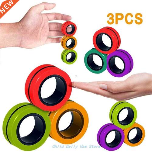 Magnetic Ring Toy Children Relax Fingertip Game Holiday gGft