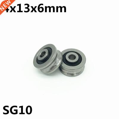 10pcs SG10 U groove bearing 4x13x6 mm double row sealed ball