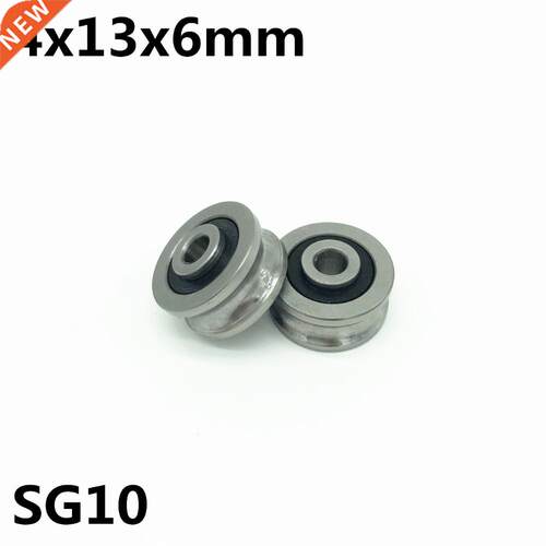 10pcs SG10 U groove bearing 4x13x6 mm double row sealed ball