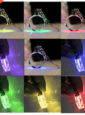LED Cr Key Ring Men Luminous Keychin custom mde Logo LED