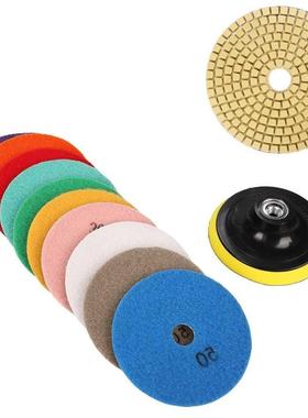 10Pcs Diamond Pishing Pads Kit  Inch 80mm M10 Thread Wet/