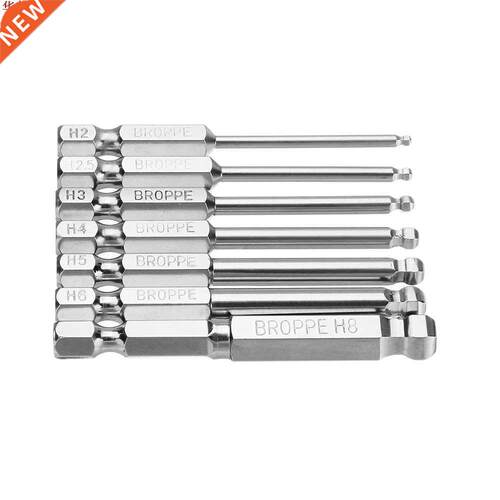 Broppe 7Pcs Ball Bit Screwdriver Drill Bits Screw Driver Bit