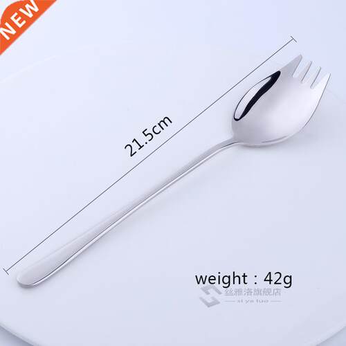 7 Colors Spoon k Long Handle Salad Spoon Reusable Stainless