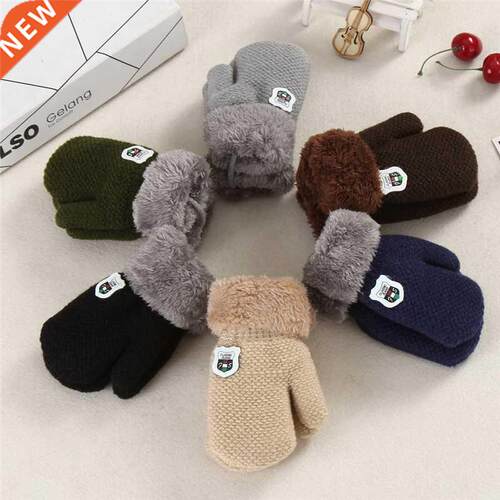 New Arrival Winter Baby Boys Girls Knitted Gloves Warm Rope