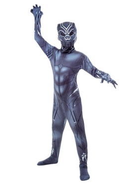 Halloween Purim Carnival Boy Black Panther Superhero Costume
