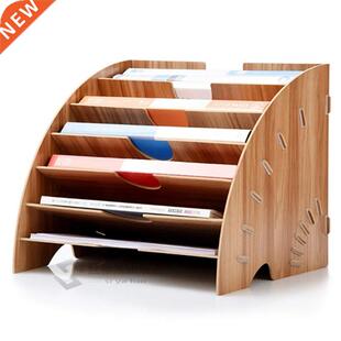 Files Rack Bookshelf Desktop Storage Box A4 File Holder Sect