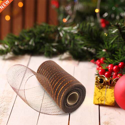 Christmas Decoration Mesh Flower Packaging Plastic Gold Wire