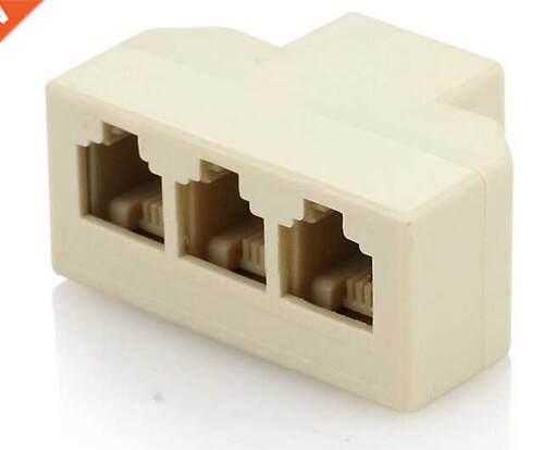 RJ11 RJ-11 1 to 3 Female Telephone Phone Cable Line Splitter