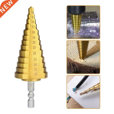Metal Drill 1 Piece 6-35mm Hex Shank Titanium Coated Straig