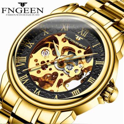 FNGEEN 2020 Luxury Automatic Watch Men Mesh Stainless Steel