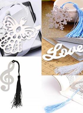 Creatve Muscal Note Snowfake Love Heart Alloy Bookmark Exq