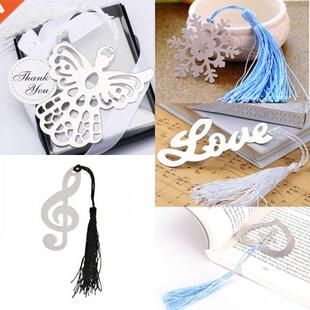 Creatve Muscal Note Snowfake Love Heart Alloy Bookmark Exq