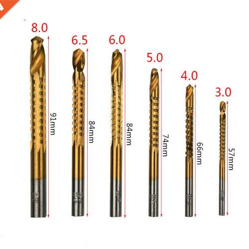 6Pcs/set Min Titanium Coated HSS High Speed Steel Drill Bit