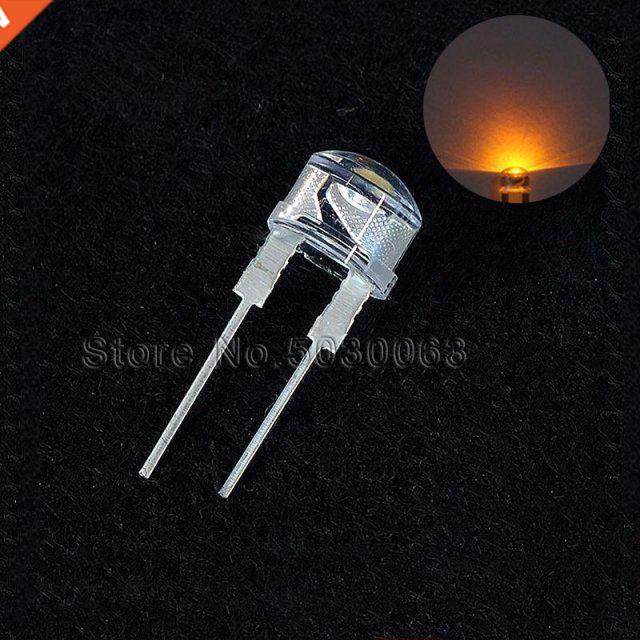 50pcs/lot 8MM 0.5W straw hat Yellow LED light emitting diode