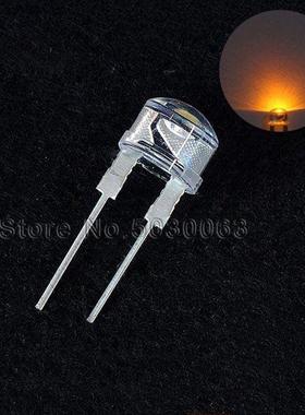 50pcs/lot 8MM 0.5W straw hat Yellow LED light emitting diode