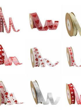 Organza Ribbon Heart Wedding Ribbons 适用于 Wedding Single F