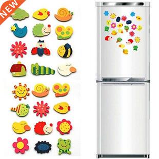 12pcs Novelty Animals Wooden Fridge Magnet Sticker Cute Funn