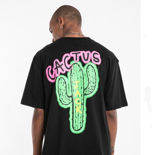 Fashion Men T-Shirts Travis Scott Tour Short Sleeve CACTUS J