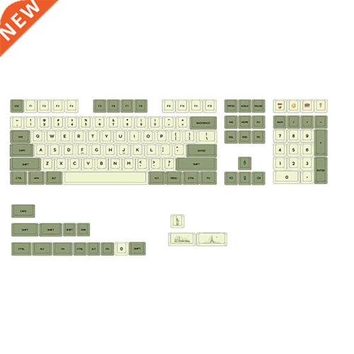 Green Ethermal Dye Sublimation Fonts PBT Keycap for Wired US