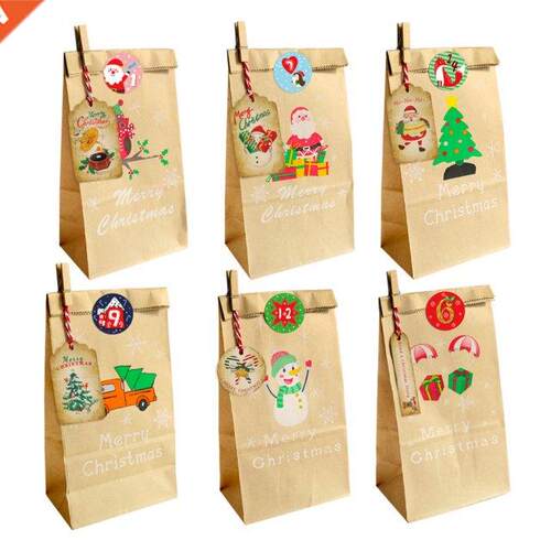 150 Pieces Christmas Packing Bags Hanging Tags with Ropes Kr