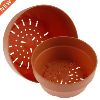 Artificial Mini Round Plastic Plant Flower Pot Home Office D