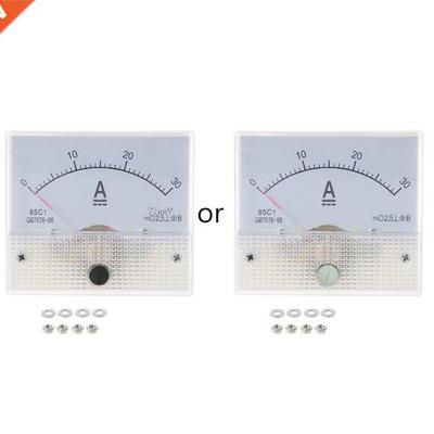 Ammeter Rectangle Analog Panel 1A/2A/30A/50A/100A/100ma Auto