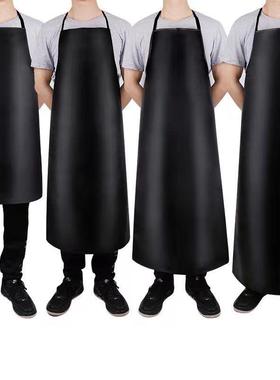 Waterproof And Oil-proof Leather Apron PU i Kitchen Men an