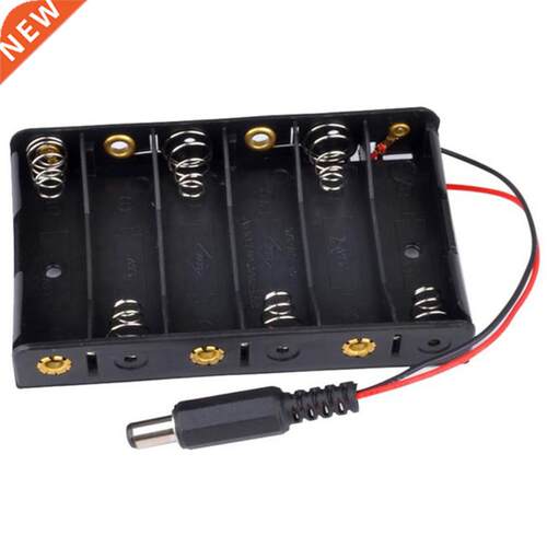 6 x AA Battery Case Storage Holder With DC2.1 Power Jack F35