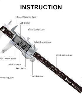 Digital Vernier Caliper 6 Inch 150mm Stainless Steel Electro