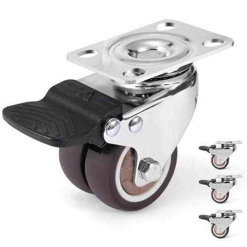 2 Inch Brake Swivel Caster Wheels For Trolley Pallet Univers