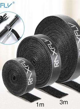 1/3/5M Cable Ties Strap Ultra Thin Micro Soft Nylon Hook Buc