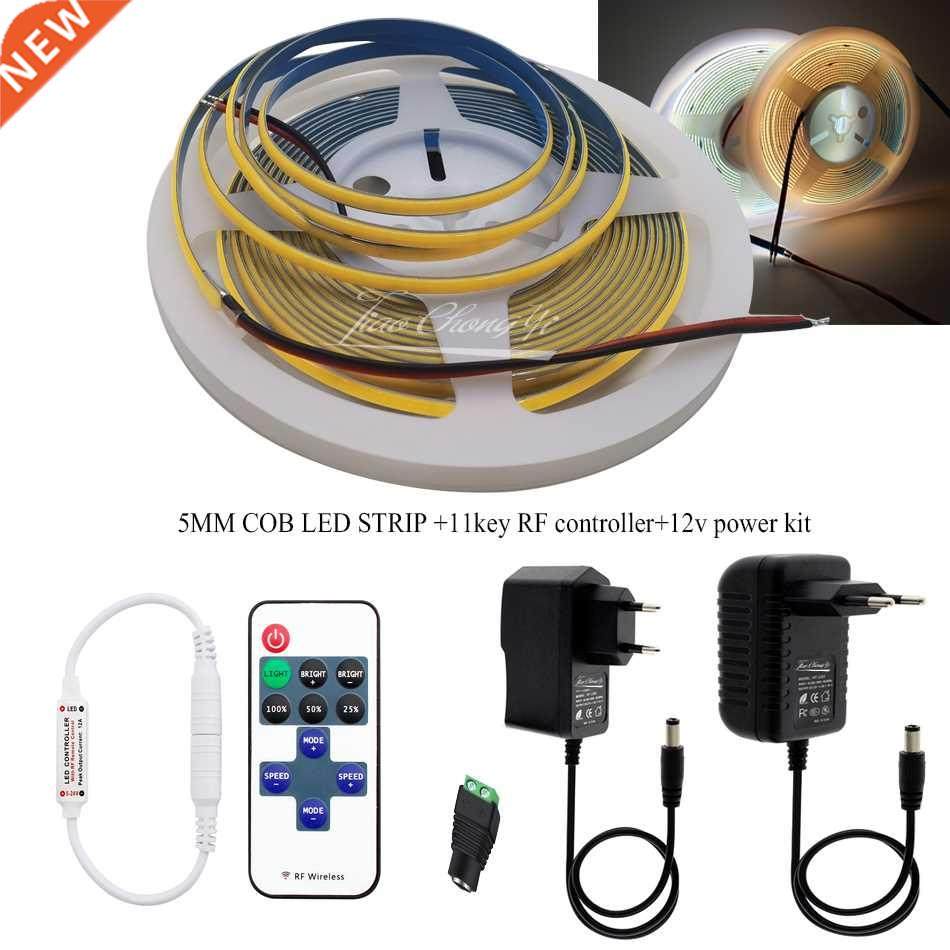 DC12V 5mm Super Thin COB Strip 384LEDs/m Soft Flexible LED L