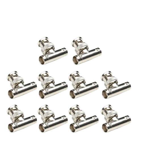 10pcs/lot BNC male plug to 2 BNC female jack brooches to so