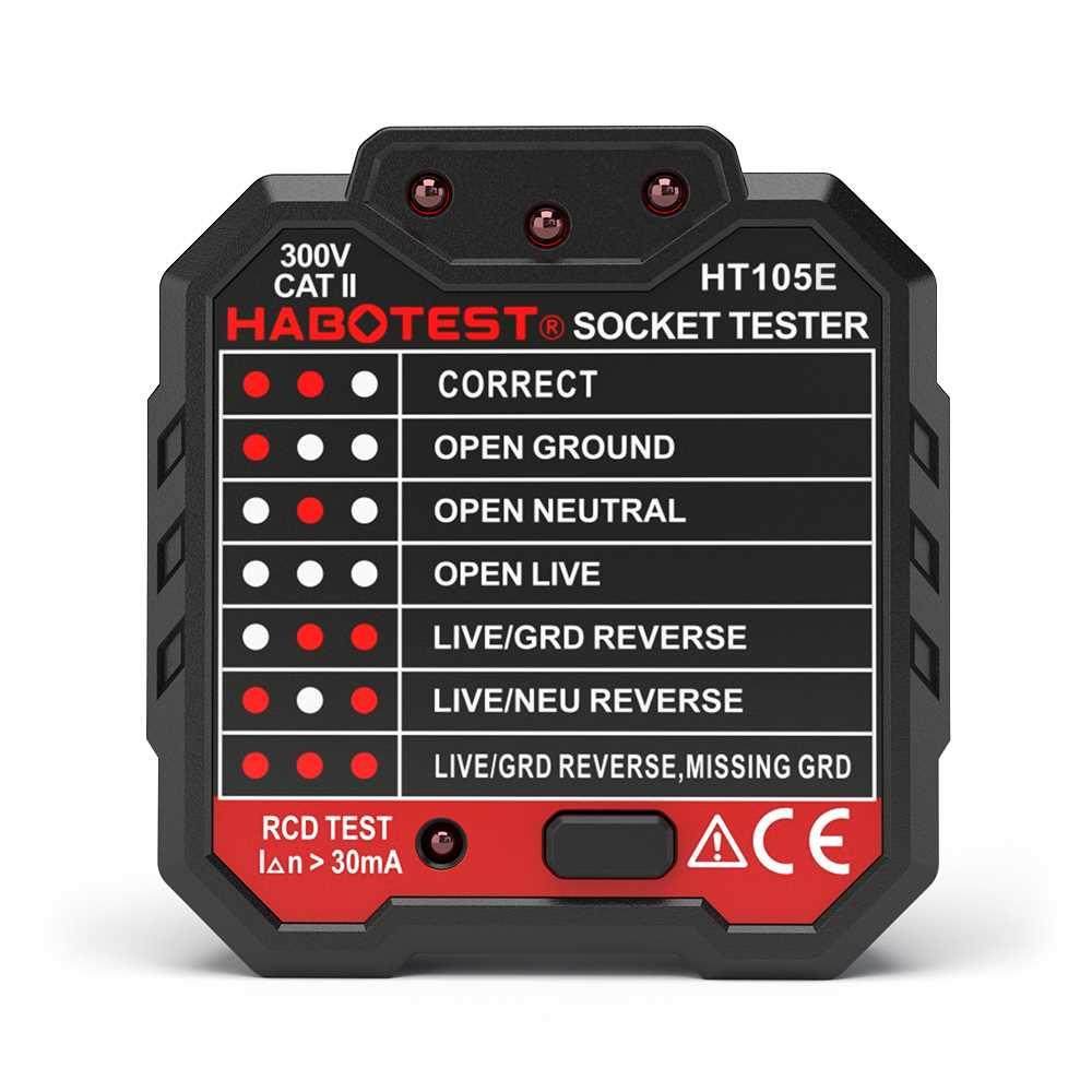 HABOTEST HT105E Advanced RCD Electric Socket Tester Circuit
