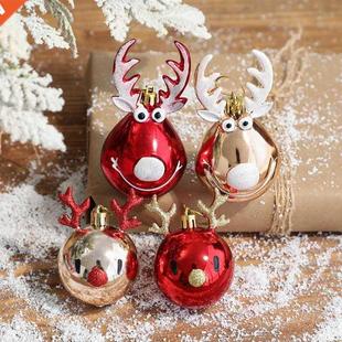 2PCS Chrstmas Balls Ornaments Bauble Pendant Elk Desgn Han