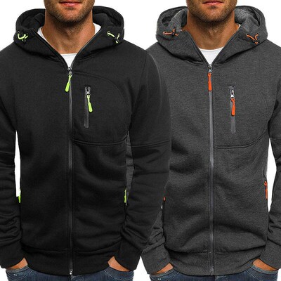 Men's Winter Hoodies Slim Fit Hooded Sweatshirt Outwear Warm