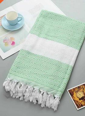 Turkish Beach Towel Sports Sauna Tassel Shawls for Wo Outdoo