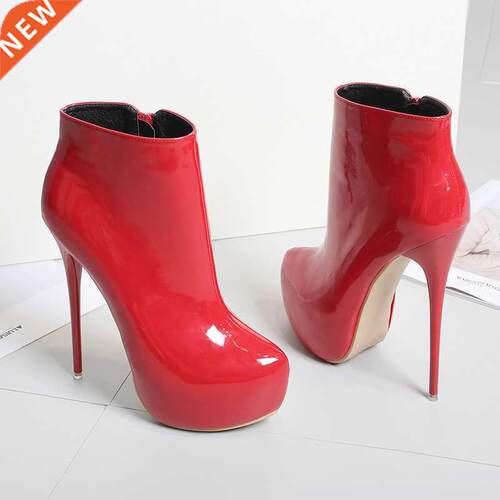 Exme Platform Ankle Boots Women 16cm Super High Heels Club P