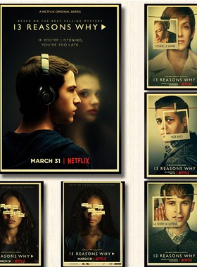 TV Series 13 Reasons Why poster home decor kraft paper prin