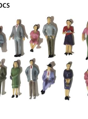 50Pcs Scale Plastic Models 1:32 People Sitting Standing Figu