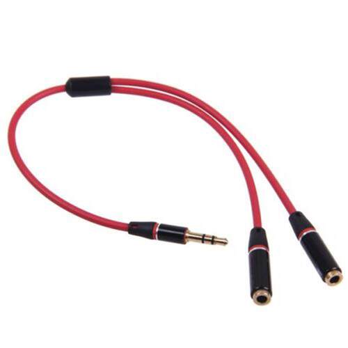 Approx 25cm .5mm Stereo Headphone Audio Male To 2 Female Sp