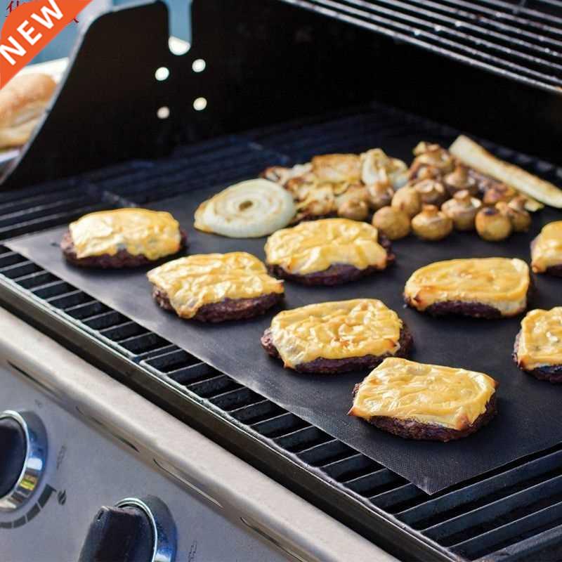 Reusable BBQ Grill Mat Pad Sheet Hot Plate Portable Easy Cl