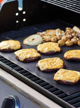 Reusable BBQ Grill Mat Pad Sheet Hot Plate Portable Easy Cl