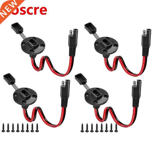 4 Packs SAE Connectors Solar Weatherproof SAE Socket Sidewal
