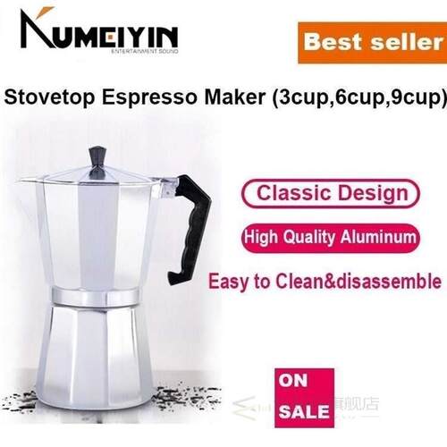 -moka pot espresso stovetop Aluminum italian coffee maker