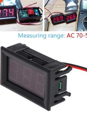 AC 70-500V Digital Voltmeter 0.56 inch Red LED 2 Wire Volt V