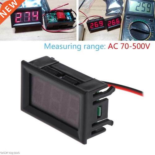 AC 70-500V Digital Voltmeter 0.56 inch Red LED 2 Wire Volt V