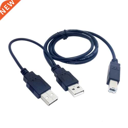USB 2.0 A Male To B Male AM-BM with Power Y Cable Dual Doubl