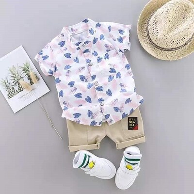 ToddLer BaBy Boy Summer ShIrT Leaf InfanT BoyS CLoTheS SeT